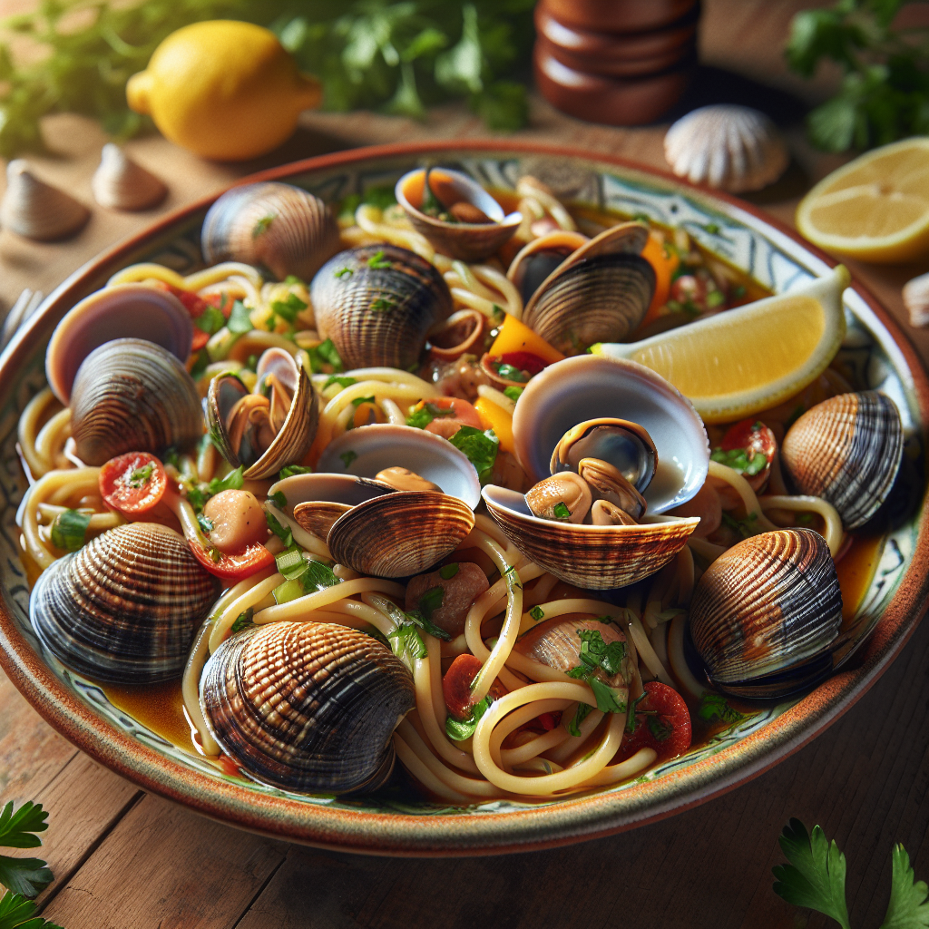 Cazuela de Fideos con Almejas y Sabor Murciano