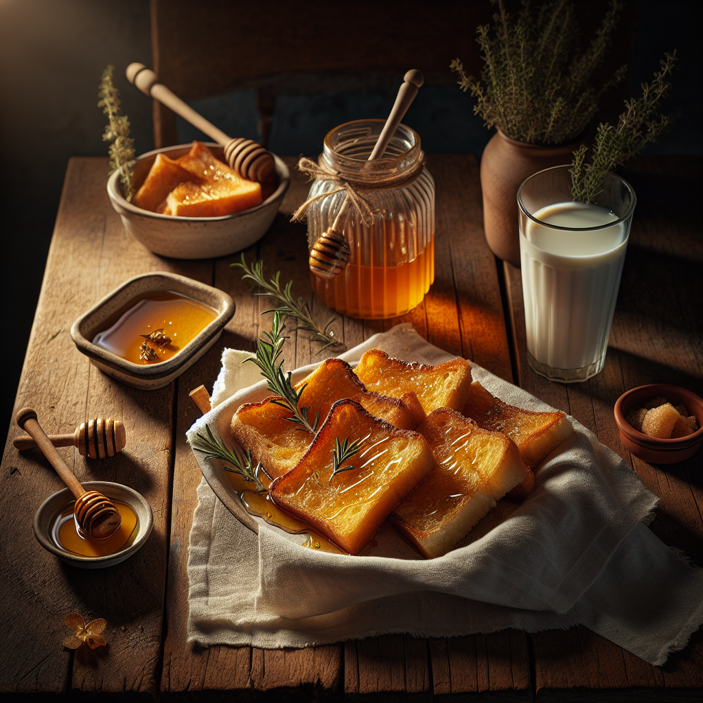 Torrijas Murcianas con Miel de la Región