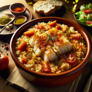 Cazuela de Arroz con Bacalao al Estilo Murciano